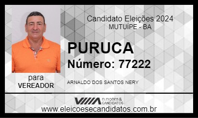 Candidato PURUCA 2024 - MUTUÍPE - Eleições