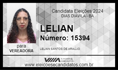 Candidato LELIAN 2024 - DIAS D\ÁVILA - Eleições