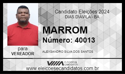 Candidato MARROM 2024 - DIAS D\ÁVILA - Eleições