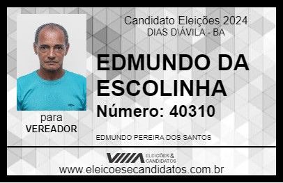 Candidato EDMUNDO DA ESCOLINHA 2024 - DIAS D\ÁVILA - Eleições