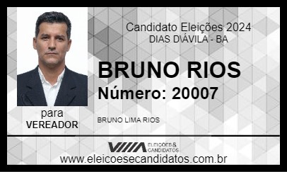 Candidato BRUNO RIOS 2024 - DIAS D\ÁVILA - Eleições