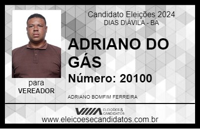 Candidato ADRIANO DO GÁS 2024 - DIAS D\ÁVILA - Eleições