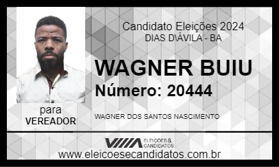 Candidato WAGNER BUIÚ 2024 - DIAS D\ÁVILA - Eleições