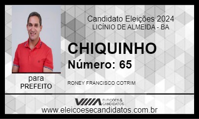 Candidato CHIQUINHO 2024 - LICÍNIO DE ALMEIDA - Eleições