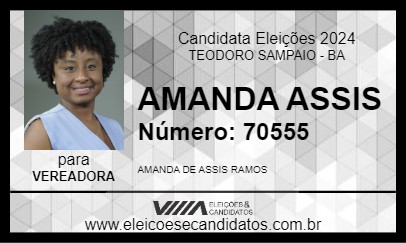 Candidato AMANDA ASSIS 2024 - TEODORO SAMPAIO - Eleições