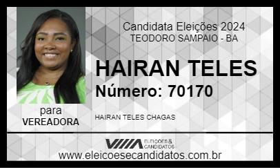 Candidato HAIRAN TELES 2024 - TEODORO SAMPAIO - Eleições