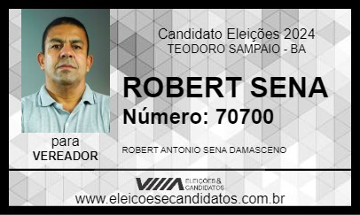 Candidato ROBERT SENA 2024 - TEODORO SAMPAIO - Eleições