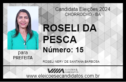 Candidato ROSELI DA PESCA 2024 - CHORROCHÓ - Eleições