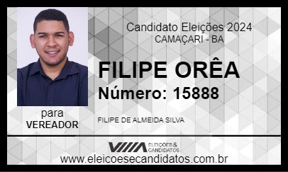 Candidato FILIPE ORÊA 2024 - CAMAÇARI - Eleições