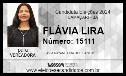 Candidato FLÁVIA LIRA 2024 - CAMAÇARI - Eleições