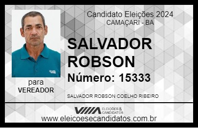 Candidato SALVADOR ROBSON 2024 - CAMAÇARI - Eleições