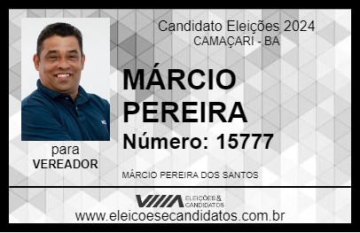 Candidato MÁRCIO PEREIRA 2024 - CAMAÇARI - Eleições