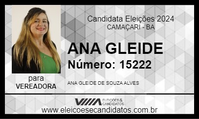 Candidato ANA GLEIDE 2024 - CAMAÇARI - Eleições