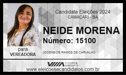 Candidato NEIDE MORENA 2024 - CAMAÇARI - Eleições