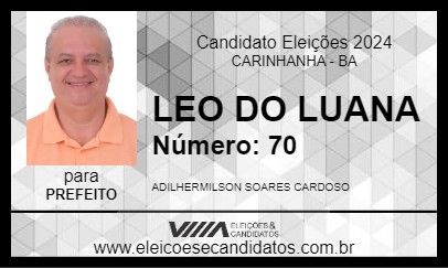 Candidato LEO DO LUANA 2024 - CARINHANHA - Eleições