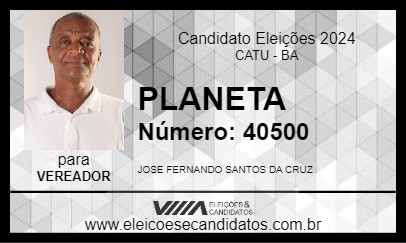 Candidato PLANETA 2024 - CATU - Eleições