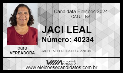 Candidato JACI LEAL 2024 - CATU - Eleições