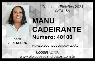 Candidato MANU COSTA 2024 - CATU - Eleições