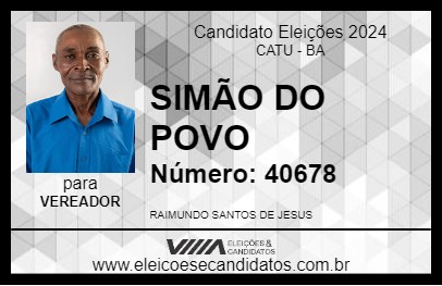 Candidato SIMÃO DO POVO 2024 - CATU - Eleições