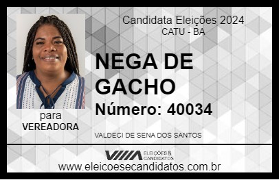 Candidato NEGA DE GACHO 2024 - CATU - Eleições