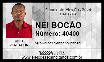 Candidato NEI BOCÃO 2024 - CATU - Eleições