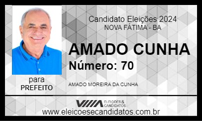 Candidato AMADO CUNHA 2024 - NOVA FÁTIMA - Eleições