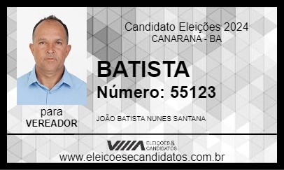 Candidato BATISTA 2024 - CANARANA - Eleições