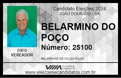 Candidato BELARMINO DO POÇO 2024 - JOÃO DOURADO - Eleições