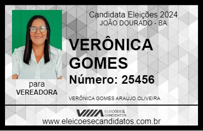 Candidato VERÔNICA GOMES 2024 - JOÃO DOURADO - Eleições