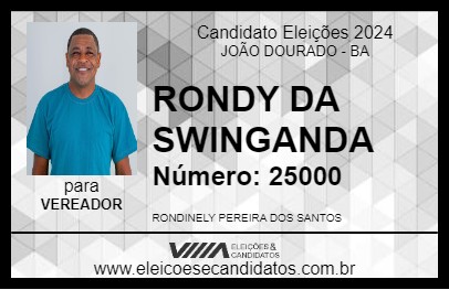 Candidato RONDY DA SWINGANDA 2024 - JOÃO DOURADO - Eleições