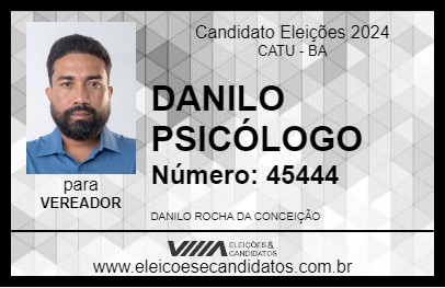 Candidato DANILO PSICÓLOGO 2024 - CATU - Eleições