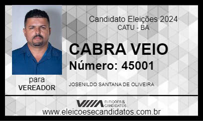 Candidato CABRA VEIO 2024 - CATU - Eleições