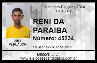 Candidato RENI DA PARAIBA 2024 - CATU - Eleições