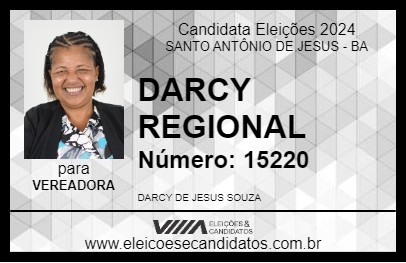 Candidato DARCY REGIONAL 2024 - SANTO ANTÔNIO DE JESUS - Eleições