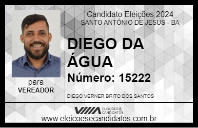 Candidato DIEGO DA ÁGUA 2024 - SANTO ANTÔNIO DE JESUS - Eleições