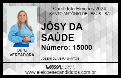 Candidato JÔSY DA SAÚDE 2024 - SANTO ANTÔNIO DE JESUS - Eleições