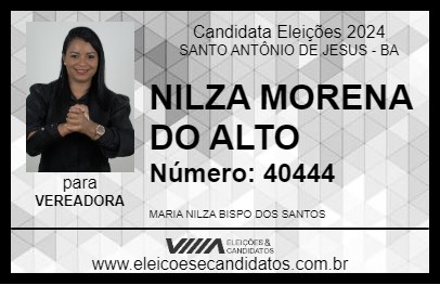 Candidato NILZA MORENA DO ALTO 2024 - SANTO ANTÔNIO DE JESUS - Eleições