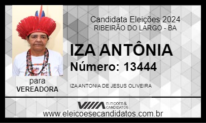 Candidato IZA ANTÔNIA 2024 - RIBEIRÃO DO LARGO - Eleições