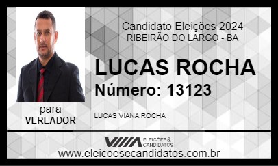 Candidato LUCAS ROCHA 2024 - RIBEIRÃO DO LARGO - Eleições