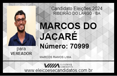 Candidato MARCOS DO JACARÉ 2024 - RIBEIRÃO DO LARGO - Eleições