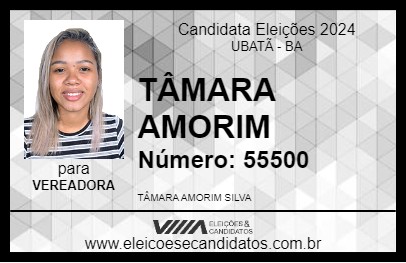 Candidato TÂMARA AMORIM 2024 - UBATÃ - Eleições