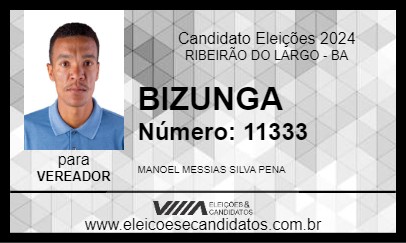 Candidato BIZUNGA 2024 - RIBEIRÃO DO LARGO - Eleições