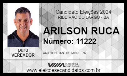 Candidato ARILSON RUCA 2024 - RIBEIRÃO DO LARGO - Eleições