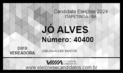 Candidato JÓ ALVES 2024 - ITAPETINGA - Eleições