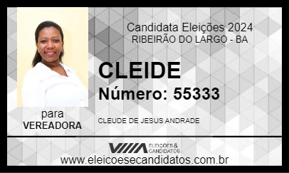 Candidato CLEIDE 2024 - RIBEIRÃO DO LARGO - Eleições