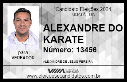 Candidato ALEXANDRE DO KARATE 2024 - UBATÃ - Eleições