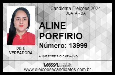 Candidato ALINE PORFIRIO 2024 - UBATÃ - Eleições