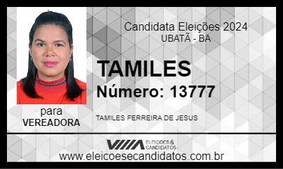 Candidato TAMILES 2024 - UBATÃ - Eleições