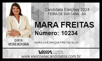 Candidato MARA FREITAS 2024 - FEIRA DE SANTANA - Eleições