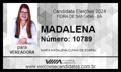 Candidato MADALENA 2024 - FEIRA DE SANTANA - Eleições